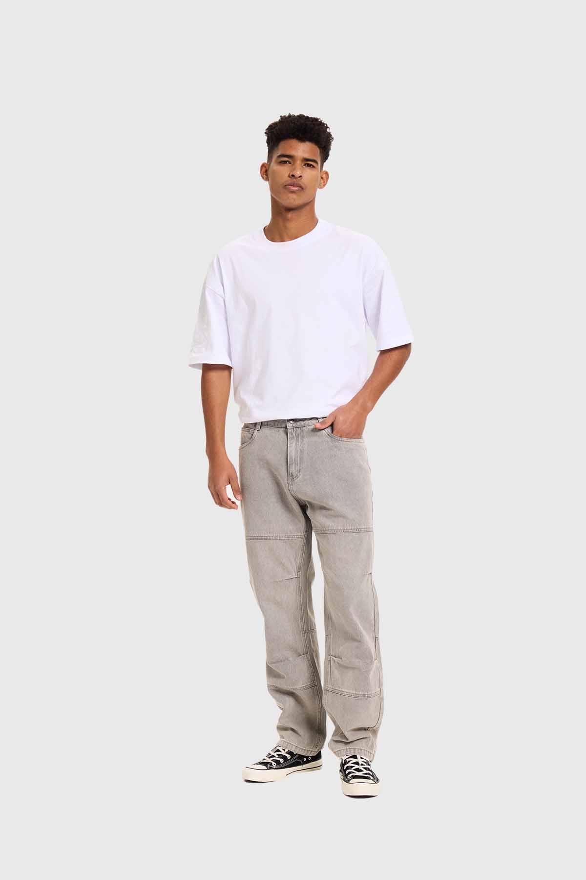Jeans Hombre Baggy Retro Gris - Imagen 4