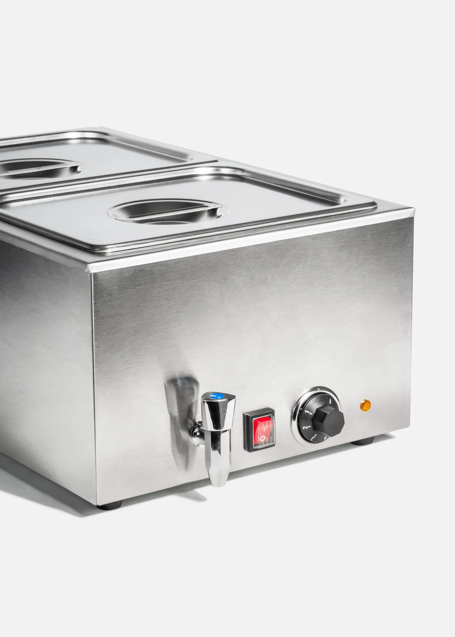 Chafer eléctrico de acero inoxidable plata con 2 insertos medios 9 Litros c/u 1200 watts 11OV - Imagen 5
