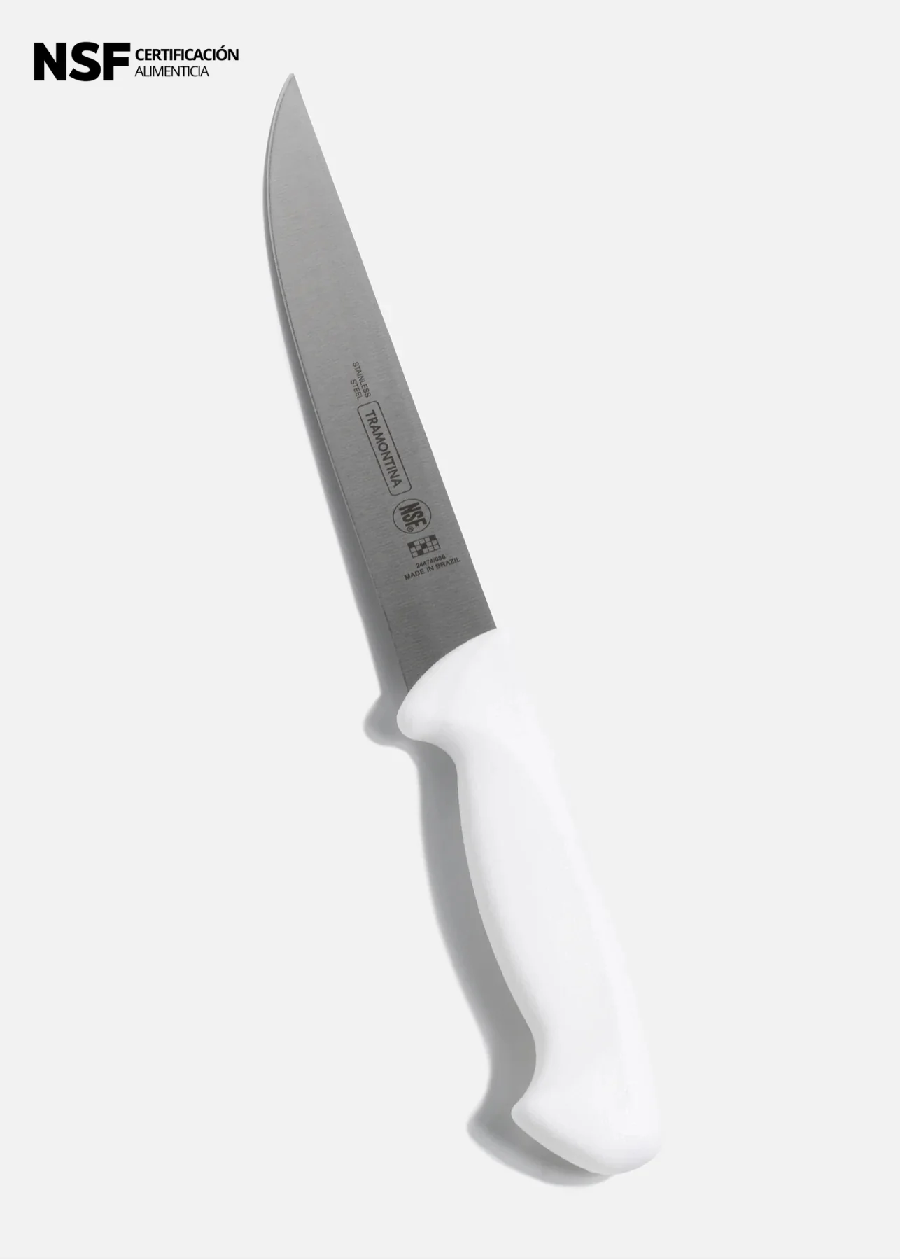 Cuchillo de acero inoxidable para deshuesar blanco Deboner NSF 6". Premium