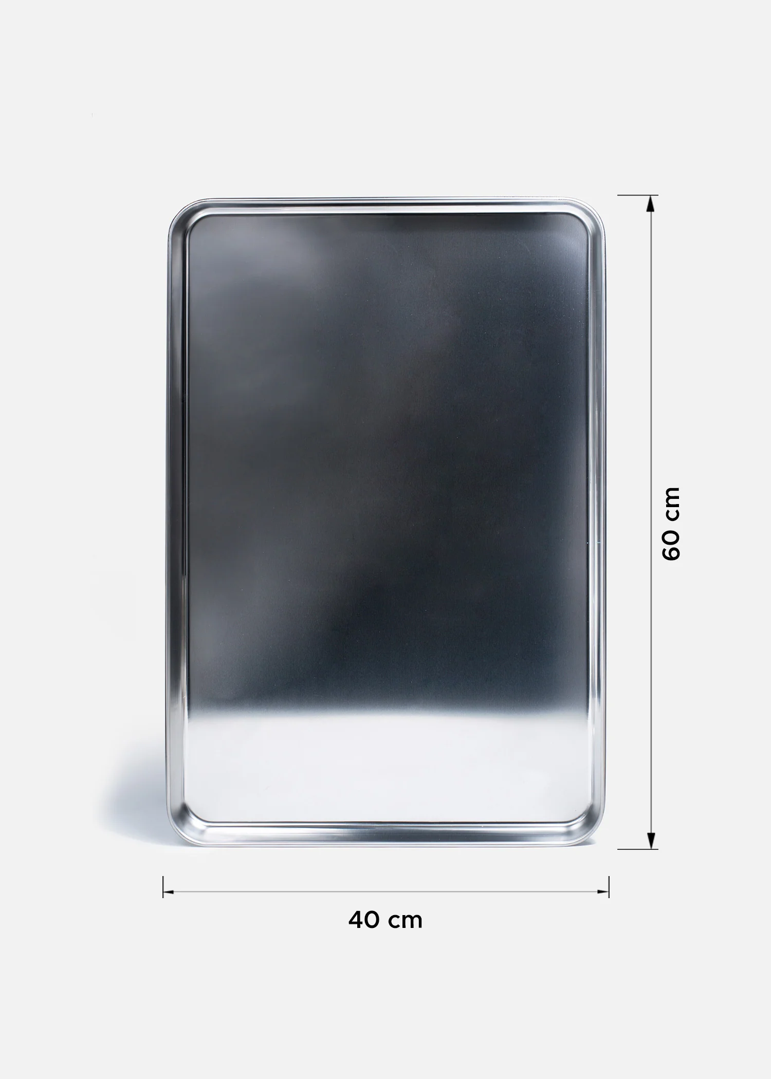 Charola panadera de acero inoxidable plata Bake Pro 60x40. Premium - Imagen 4