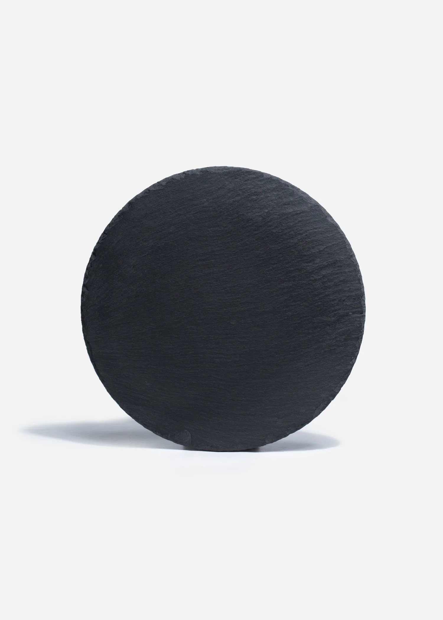 Tabla de piedra volcánica negra redonda - Imagen 4
